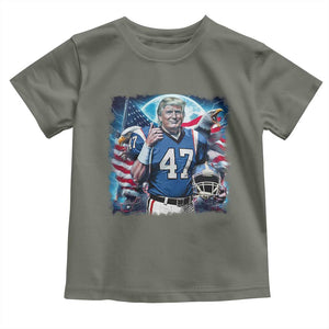 Trump Football Toddler T Shirt Vintage Sports Fan Game Day TS10 Military Green Print Your Wear