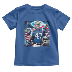 Trump Football Toddler T Shirt Vintage Sports Fan Game Day TS10 Royal Blue Print Your Wear