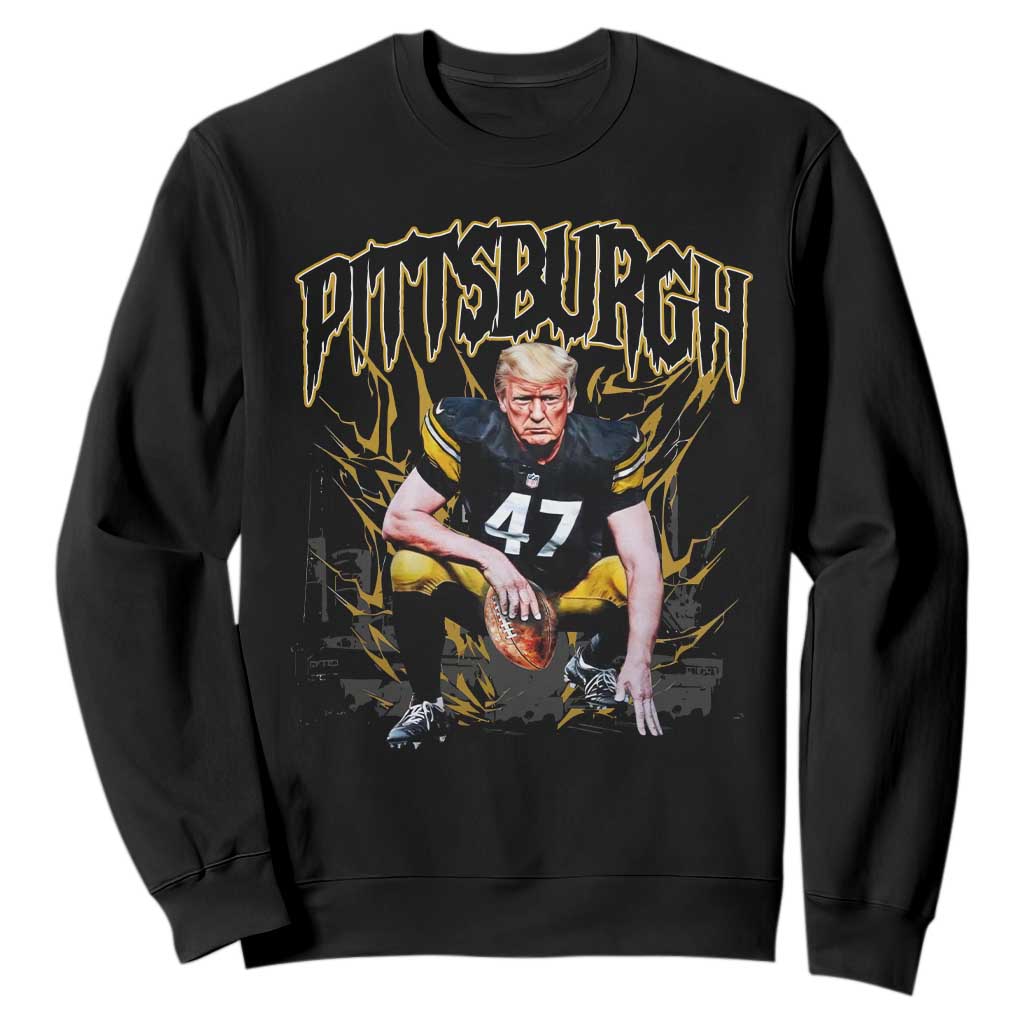 Vintage PFS Sweatshirt Retro Sports Fan Trump 47 Streetwear Bootleg TS10 Black Print Your Wear