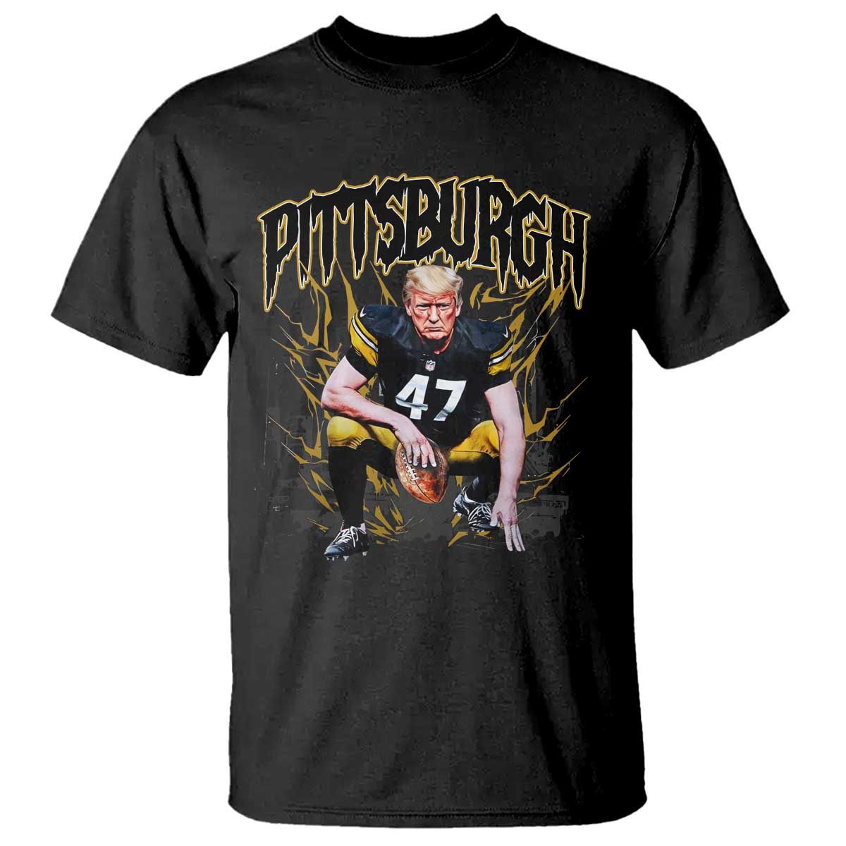 Vintage PFS T Shirt Retro Sports Fan Trump 47 Streetwear Bootleg TS10 Black Print Your Wear