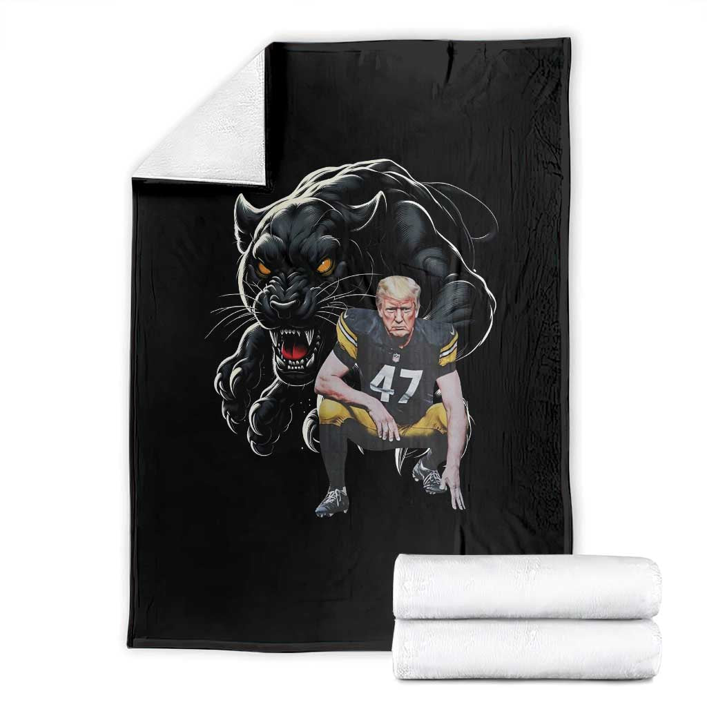 PFS Trump Football Throw Blanket Vintage Athletic Sports Fan Mascot Game Day TS10 Black Print Your Wear
