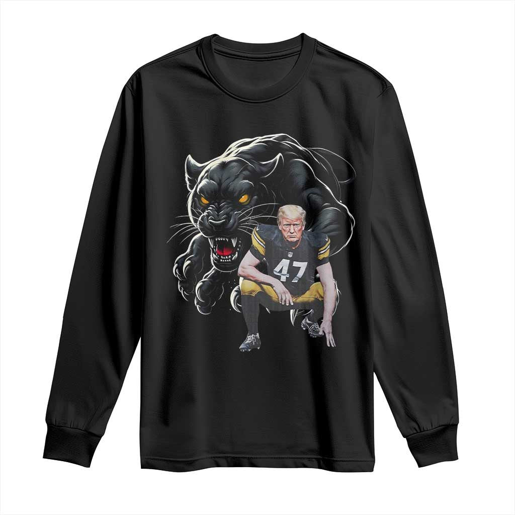 PFS Trump Football Long Sleeve Shirt Vintage Athletic Sports Fan Mascot Game Day TS10 Black Print Your Wear