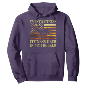 Hunting Hoodie I'm Into Fitness Fit'ness Deer In My Freezer American Flag TS10 Purple Print Your Wear