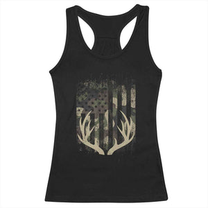 Deer Hunting American Flag Racerback Tank Top TS10 Black Print Your Wear