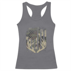 Deer Hunting American Flag Racerback Tank Top TS10 Charcoal Print Your Wear