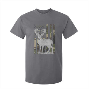 Deer Hunting American Camouflage Flag T Shirt For Kid TS10 Charcoal Print Your Wear