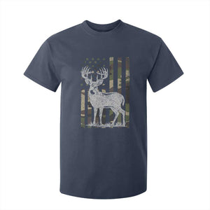 Deer Hunting American Camouflage Flag T Shirt For Kid TS10 Navy Print Your Wear