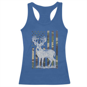 Deer Hunting American Camouflage Flag Racerback Tank Top TS10 Royal Blue Print Your Wear