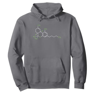 Marijuana Hoodie Cannabis Weed Pot Molecule THC Stoner Gift TS10 Charcoal Print Your Wear