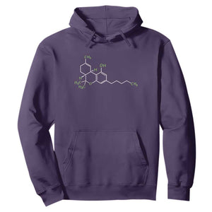 Marijuana Hoodie Cannabis Weed Pot Molecule THC Stoner Gift TS10 Purple Print Your Wear