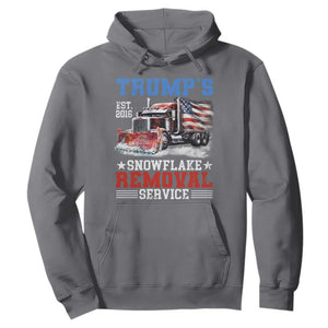 Support Trump Hoodie Funny Trump's Snowflake Removal Service 2024 US American Flag TS10 Charcoal Print Your Wear