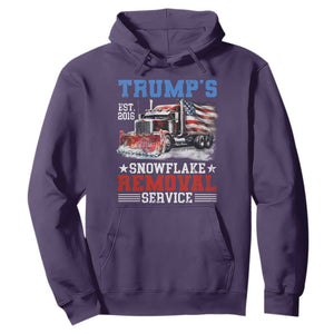 Support Trump Hoodie Funny Trump's Snowflake Removal Service 2024 US American Flag TS10 Purple Print Your Wear