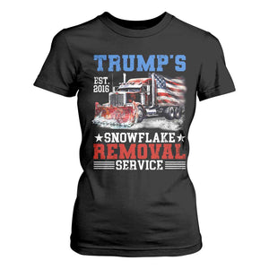 Support Trump T Shirt For Women Funny Trump's Snowflake Removal Service 2024 US American Flag TS10 Black Print Your Wear