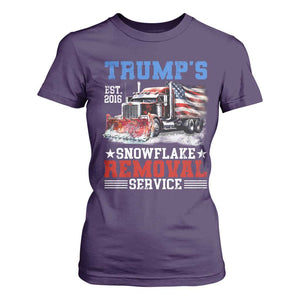 Support Trump T Shirt For Women Funny Trump's Snowflake Removal Service 2024 US American Flag TS10 Purple Print Your Wear