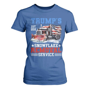 Support Trump T Shirt For Women Funny Trump's Snowflake Removal Service 2024 US American Flag TS10 Royal Blue Print Your Wear