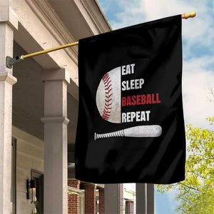 Baseball Player Garden Flag Retro Funny Eat Sleep Baseball Repeat TS10 Print Your Wear
