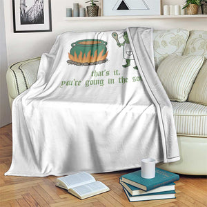Funny Frog Throw Blanket Thats It You're Going In The Soup Weird Weirdcore Meme TS10 Print Your Wear