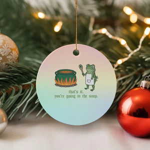 Funny Frog Ceramic Ornament Thats It You're Going In The Soup Weird Weirdcore Meme TS10 1pc Pastel Print Your Wear