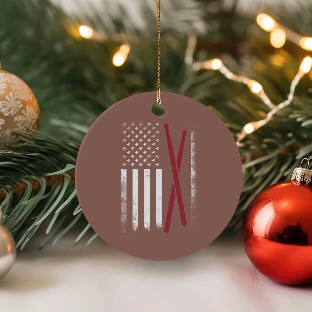 American Flag Drumsticks Ceramic Ornament USA Drummers Vintage Drum Sticks TS10 1pc Mocha Print Your Wear