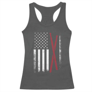 American Flag Drumsticks Racerback Tank Top USA Drummers Vintage Drum Sticks TS10 Dark Heather Print Your Wear