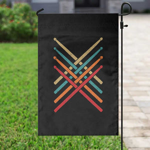 Retro Vintage Drummer Garden Flag 70s 80s Distressed Drum Sticks TS10 Print Your Wear