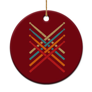 Retro Vintage Drummer Ceramic Ornament 70s 80s Distressed Drum Sticks TS10 1pc Red Print Your Wear