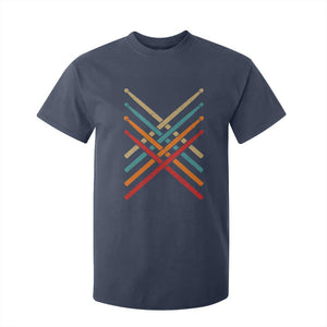 Retro Vintage Drummer T Shirt For Kid 70s 80s Distressed Drum Sticks TS10 Navy Print Your Wear