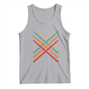 Retro Vintage Drummer Tank Top 70s 80s Distressed Drum Sticks TS10 Athletic Heather Print Your Wear