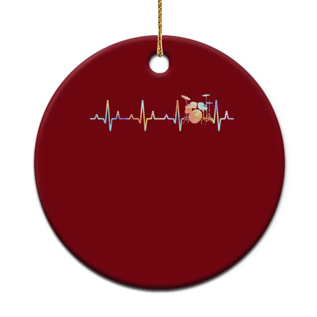 Drums Heartbeat Ceramic Ornament Drummer Percussionist Silhouette TS10 1pc Red Print Your Wear