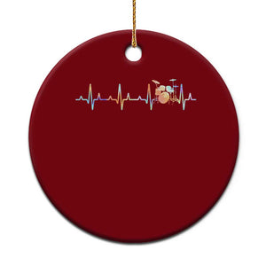 Drums Heartbeat Ceramic Ornament Drummer Percussionist Silhouette TS10 1pc Red Print Your Wear