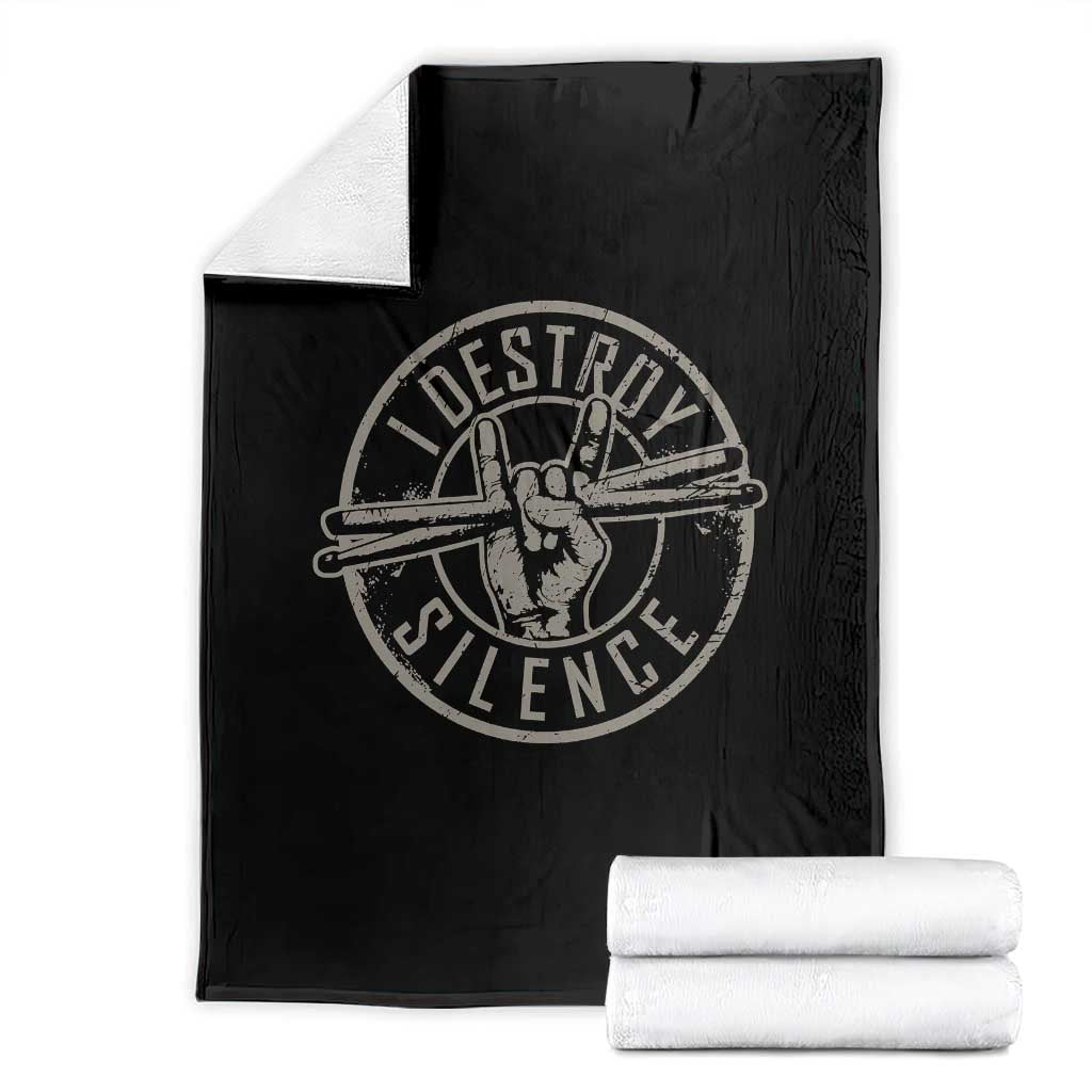 Funny Drummer Throw Blanket Musician Gift Percussion Lover TS10 Black Print Your Wear