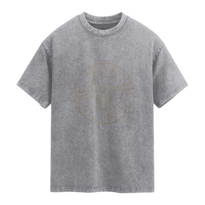 Funny Drummer Washed Cotton T-Shirt Musician Gift Percussion Lover