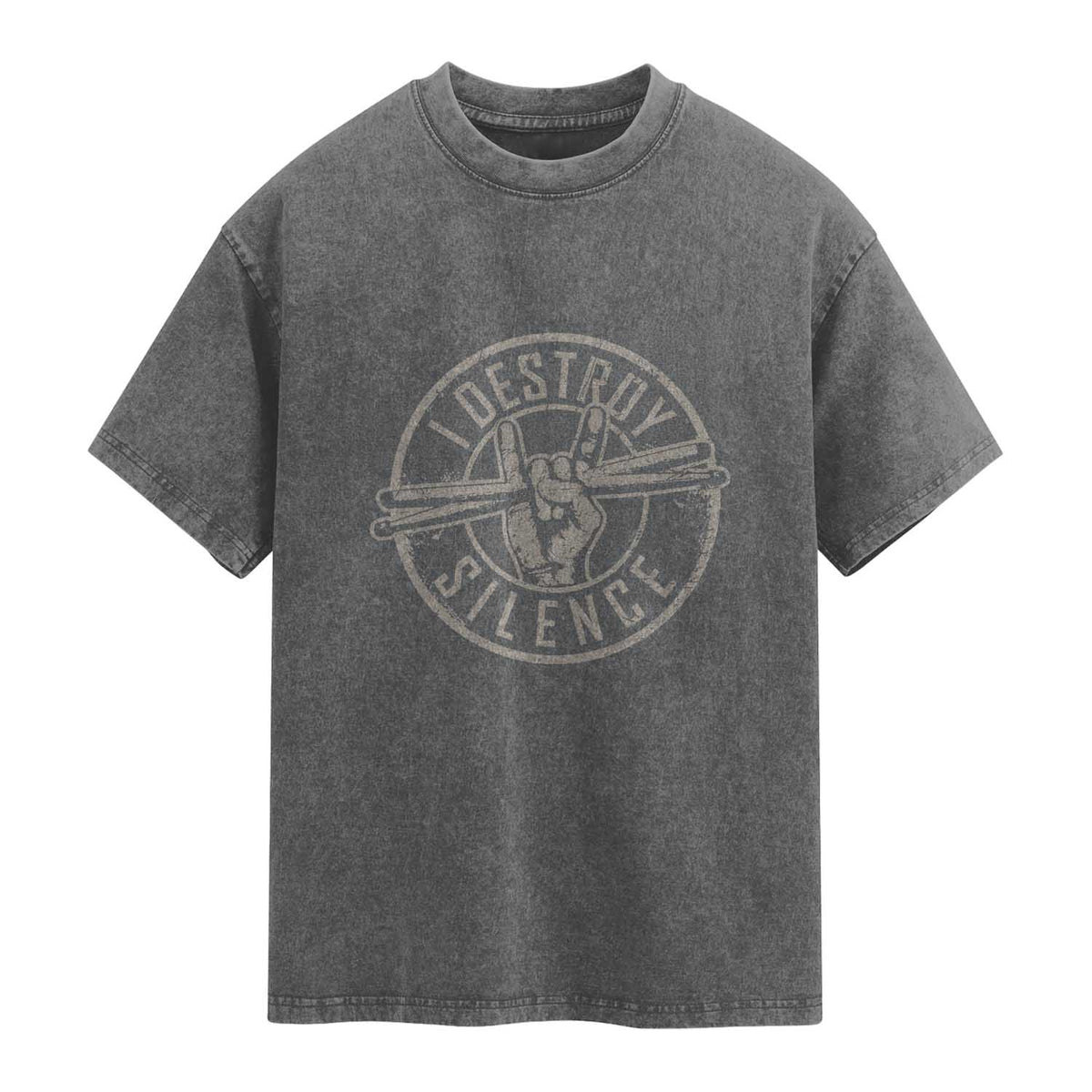 Funny Drummer Washed Cotton T-Shirt Musician Gift Percussion Lover