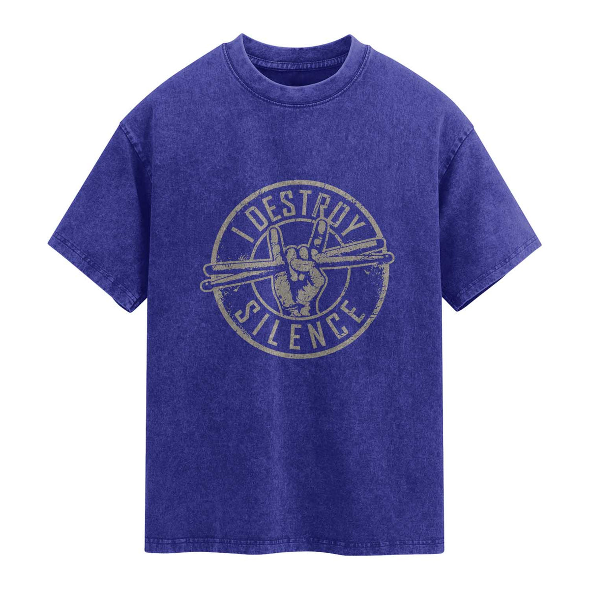 Funny Drummer Washed Cotton T-Shirt Musician Gift Percussion Lover