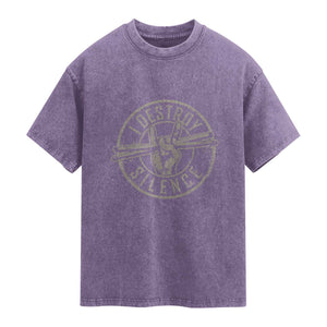 Funny Drummer Washed Cotton T-Shirt Musician Gift Percussion Lover
