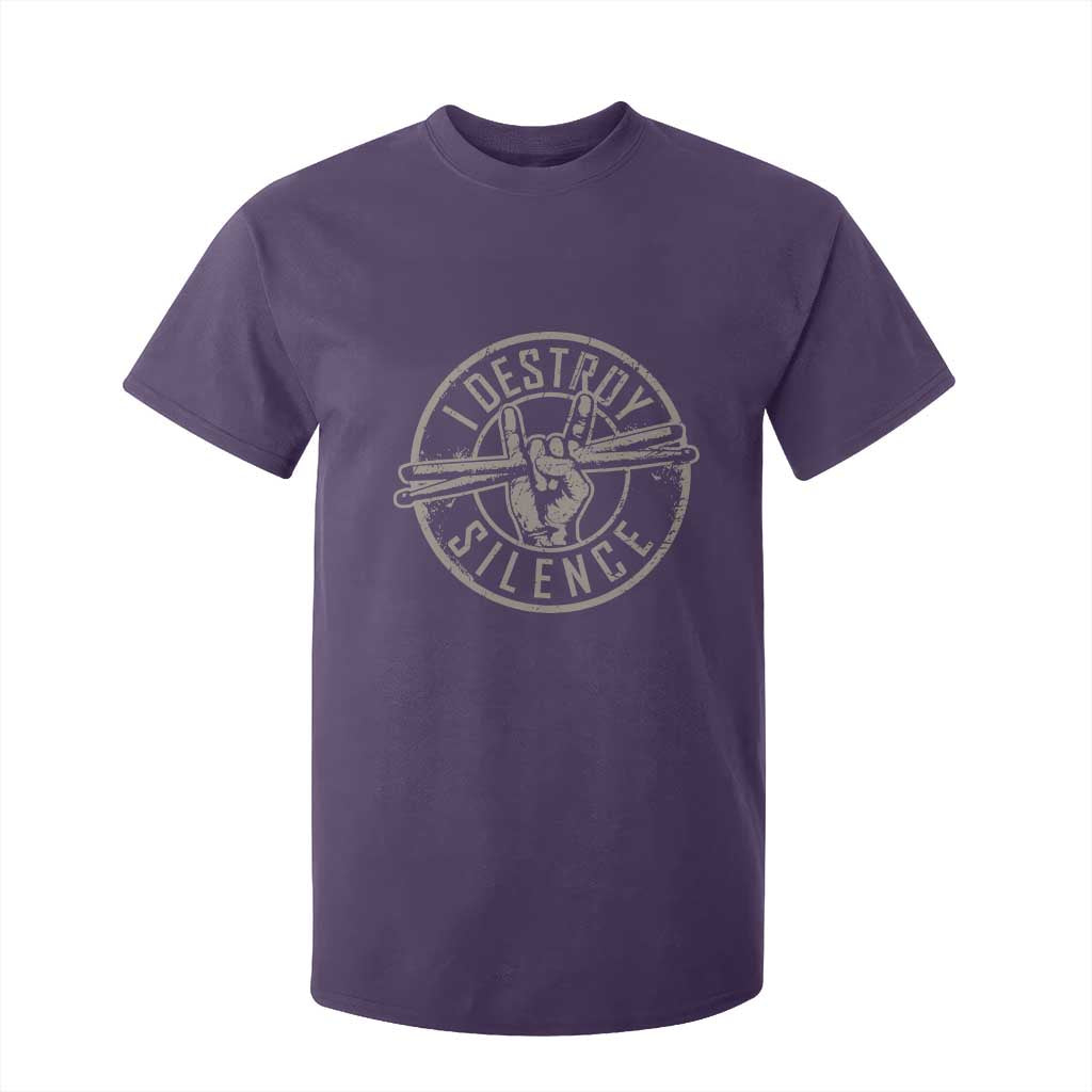Funny Drummer T Shirt For Kid Musician Gift Percussion Lover TS10 Purple Print Your Wear
