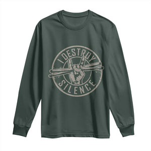Funny Drummer Long Sleeve Shirt Musician Gift Percussion Lover TS10 Dark Forest Green Print Your Wear
