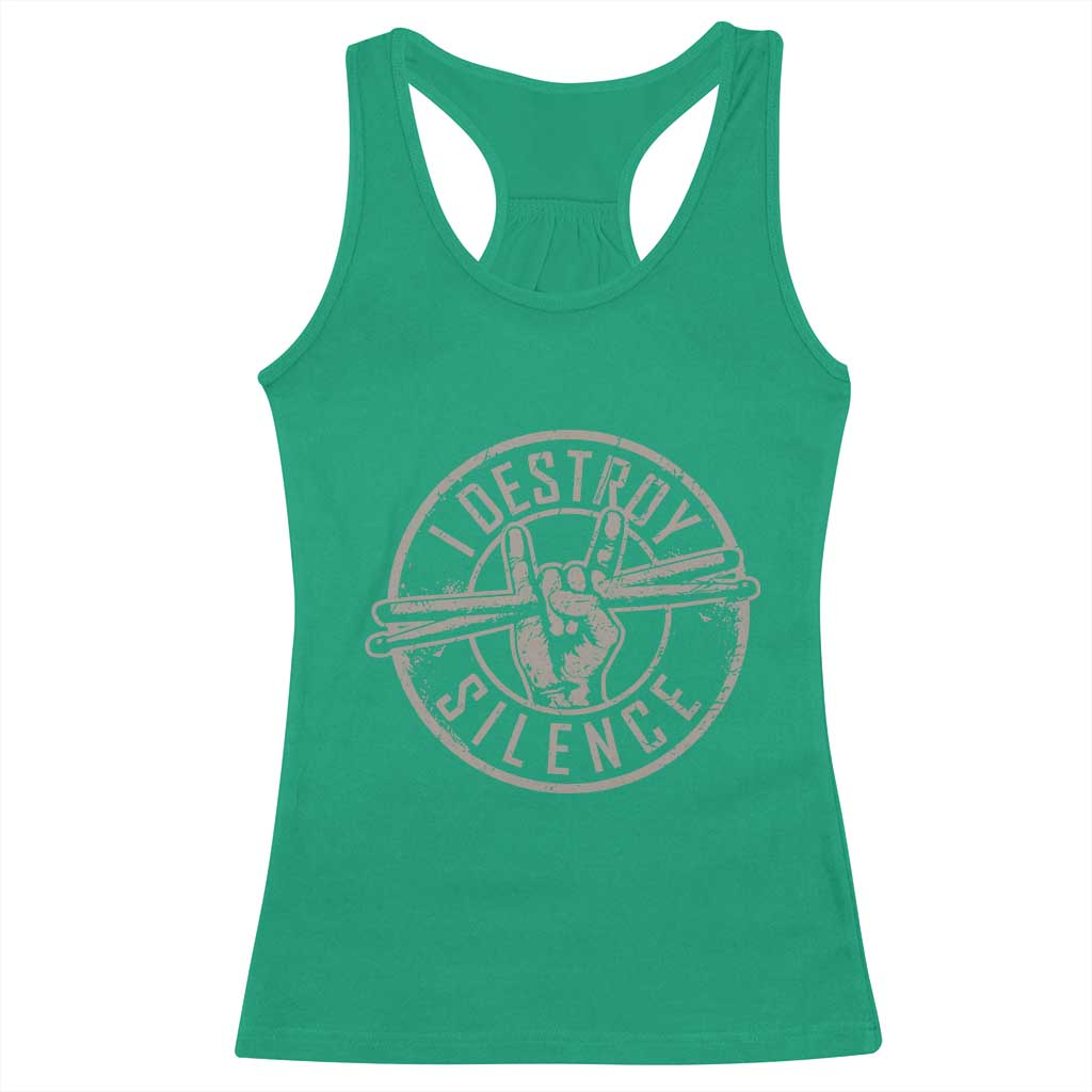 Funny Drummer Racerback Tank Top Musician Gift Percussion Lover TS10 Irish Green Print Your Wear