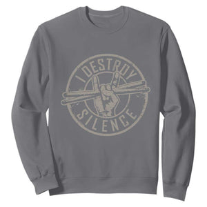 Funny Drummer Sweatshirt Musician Gift Percussion Lover TS10 Charcoal Print Your Wear