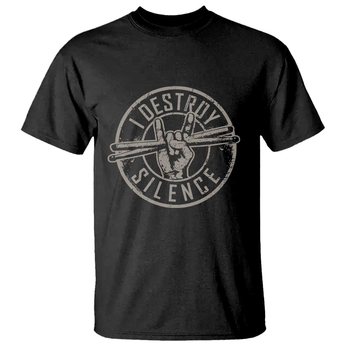 Funny Drummer T Shirt Musician Gift Percussion Lover TS10 Black Print Your Wear