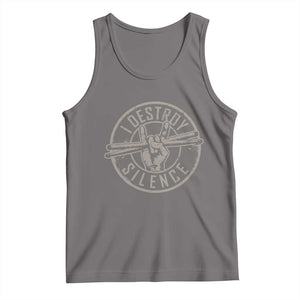 Funny Drummer Tank Top Musician Gift Percussion Lover TS10 Deep Heather Print Your Wear