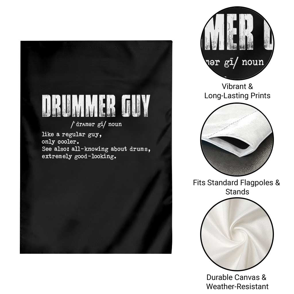 Funny Drummer Guy Garden Flag Definition Vintage Drums Drumming TS10 Print Your Wear