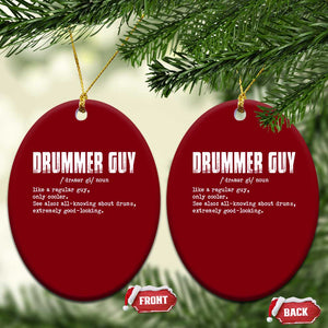 Funny Drummer Guy Ceramic Ornament Definition Vintage Drums Drumming TS10 Print Your Wear