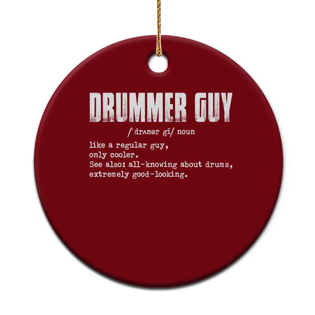 Funny Drummer Guy Ceramic Ornament Definition Vintage Drums Drumming TS10 1pc Red Print Your Wear