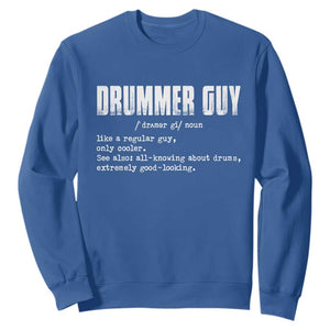 Funny Drummer Guy Sweatshirt Definition Vintage Drums Drumming TS10 Royal Blue Print Your Wear