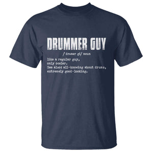 Funny Drummer Guy T Shirt Definition Vintage Drums Drumming TS10 Navy Print Your Wear