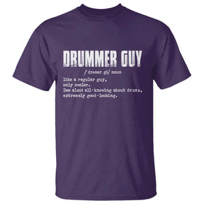 Funny Drummer Guy T Shirt Definition Vintage Drums Drumming TS10 Purple Print Your Wear