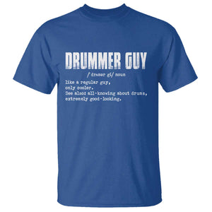 Funny Drummer Guy T Shirt Definition Vintage Drums Drumming TS10 Royal Blue Print Your Wear