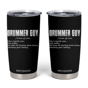 Funny Drummer Guy Tumbler Cup Definition Vintage Drums Drumming TS10 Black Print Your Wear