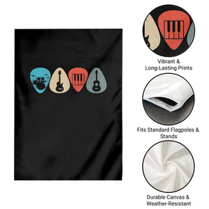 Guitar Pick Garden Flag Retro Music Instrument TS10 Print Your Wear
